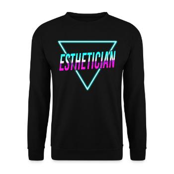 Cute Licensed Esthetician Skincare - Unisex Pullover - Schwarz - Vorne - Alina (178cm) & Michal (187cm)
