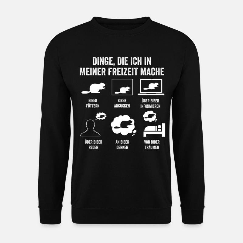 Nagetier Biberliebhaber Biber - Unisex Pullover - Schwarz