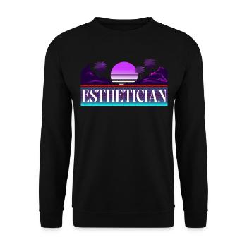 Cute Licensed Esthetician Skincare - Unisex Pullover - Schwarz - Vorne - Alina (178cm) & Michal (187cm)