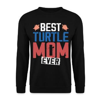 Sea Turtle Tortoise Mom Best - Unisex Sweatshirt - black - Front - Alina (178cm) & Michal (187cm)