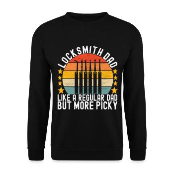 Schlüsseldienst Serrurier Dietrich - Sweat-shirt Unisexe - noir - Devant - Alina (178cm) & Michal (187cm)