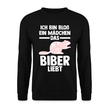 Nagetier Biberliebhaber Biber - Unisex Pullover - Schwarz - Vorne - Alina (178cm) & Michal (187cm)