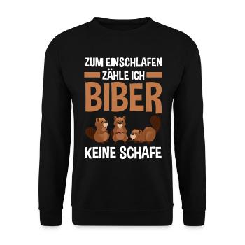 Nagetier Biberliebhaber Biber - Unisex Pullover - Schwarz - Vorne - Alina (178cm) & Michal (187cm)