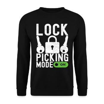 Schlüsseldienst Locksmith Dietrich - Unisex Pullover - Schwarz - Vorne - Alina (178cm) & Michal (187cm)