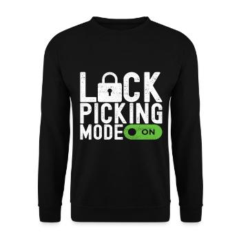 Schlüsseldienst Locksmith Dietrich - Unisex Pullover - Schwarz - Vorne - Alina (178cm) & Michal (187cm)