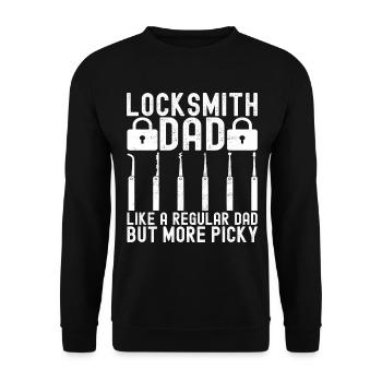 Schlüsseldienst Serrurier Dietrich - Sweat-shirt Unisexe - noir - Devant - Alina (178cm) & Michal (187cm)