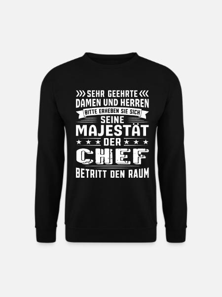 Chef Geburtstag Chef Sprüche Chef Geschenke - Unisex Pullover - Schwarz