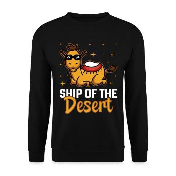 Ship The Desert Camel Lovers Desert Animal - Unisex Sweatshirt - black - Front - Alina (178cm) & Michal (187cm)