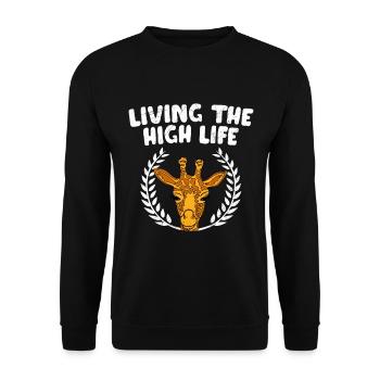 Giraffe Lover Zoo Zookeeper Zookeeper - Unisex Sweatshirt - black - Front - Alina (178cm) & Michal (187cm)