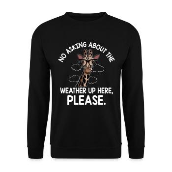 Giraffe Lover Zoo Zookeeper Zookeeper - Unisex Sweatshirt - black - Front - Alina (178cm) & Michal (187cm)