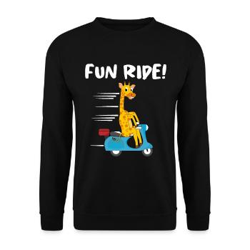 Giraffe Lover Zoo Zookeeper Zookeeper - Unisex Sweatshirt - black - Front - Alina (178cm) & Michal (187cm)