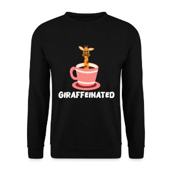Girafe Café Girafe Gardien de zoo Gardien de zoo - Sweat-shirt Unisexe - noir - Devant - Alina (178cm) & Michal (187cm)