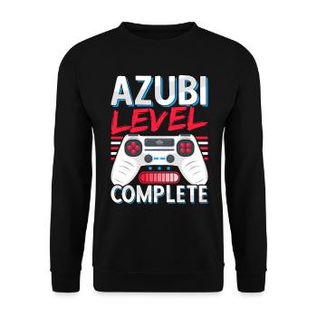 Ausbildung bestanden Azubi Auszubildender Abschluß - Unisex Pullover - Schwarz - Vorne - Alina (178cm) & Michal (187cm)
