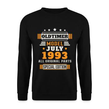 Voiture ancienne Juillet 1993 Cadeau d’anniversaire - Sweat-shirt Unisexe - noir - Devant - Alina (178cm) & Michal (187cm)