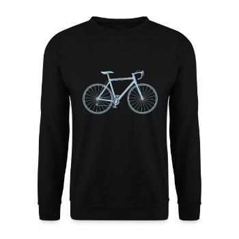 Rennrad Profil Overlift Fahrrad - Unisex Pullover - Schwarz - Vorne - Alina (178cm) & Michal (187cm)