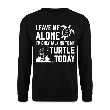 Tortue de mer Laissez-moi tranquille - Sweat-shirt Unisexe - noir - Devant - Alina (178cm) & Michal (187cm)