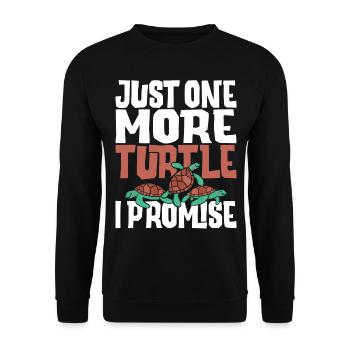 Tortue de tortue de mer juste une tortue de plus - Sweat-shirt Unisexe - noir - Devant - Alina (178cm) & Michal (187cm)