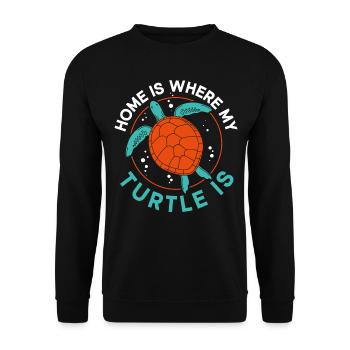 La maison des tortues de mer est l’endroit où - Sweat-shirt Unisexe - noir - Devant - Alina (178cm) & Michal (187cm)