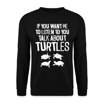Tortue de mer si tu me veux - Sweat-shirt Unisexe - noir - Devant - Alina (178cm) & Michal (187cm)