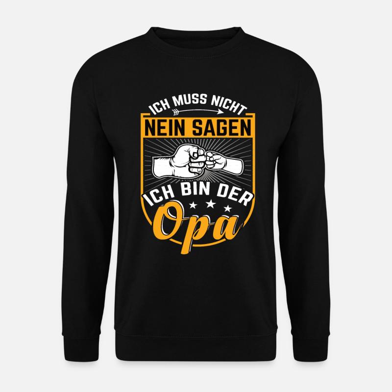 Werdender Opa Zukünftiger Opa Opa Verkündung - Unisex Pullover - Schwarz