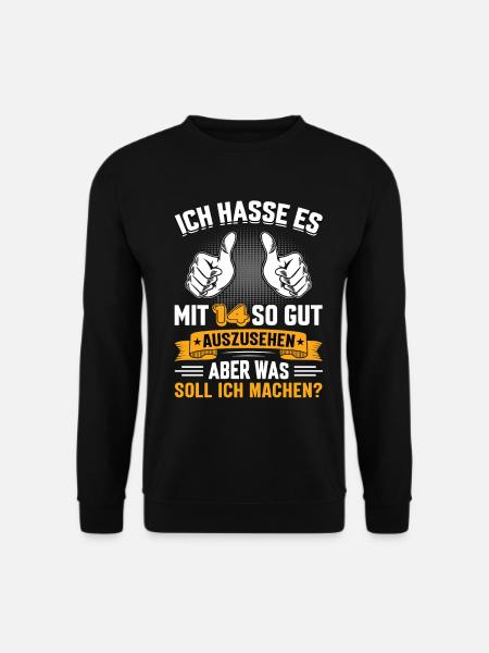 14 Geburtstag 14 Jahre 14 Lebensjahr 14 Lebenalter - Unisex Pullover - Schwarz