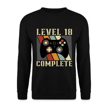 18 Geburtstag Junge Mädchen Deko TShirt Geschenke - Unisex Pullover - Schwarz - Vorne - Alina (178cm) & Michal (187cm)