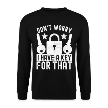 Schlüsseldienst Serrurier Dietrich - Sweat-shirt Unisexe - noir - Devant - Alina (178cm) & Michal (187cm)