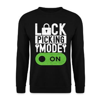 Schlüsseldienst Locksmith Dietrich - Unisex Pullover - Schwarz - Vorne - Alina (178cm) & Michal (187cm)