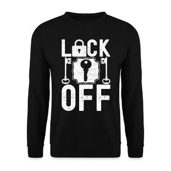 Schlüsseldienst Locksmith Dietrich - Unisex Sweatshirt - black - Front - Alina (178cm) & Michal (187cm)