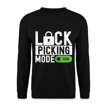 Schlüsseldienst Locksmith Dietrich - Unisex Pullover - Schwarz - Vorne - Alina (178cm) & Michal (187cm)