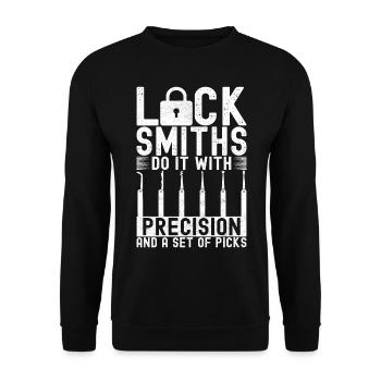 Schlüsseldienst Serrurier Dietrich - Sweat-shirt Unisexe - noir - Devant - Alina (178cm) & Michal (187cm)