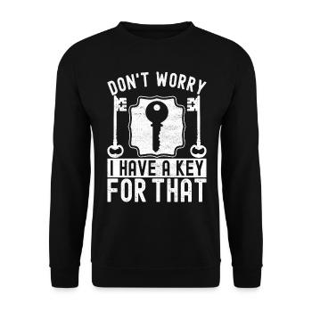 Schlüsseldienst Serrurier Dietrich - Sweat-shirt Unisexe - noir - Devant - Alina (178cm) & Michal (187cm)