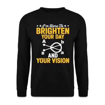 Augenarzt Erhellen Sie Ihre Sicht Optometrist - Unisex Pullover - Schwarz - Vorne - Alina (178cm) & Michal (187cm)