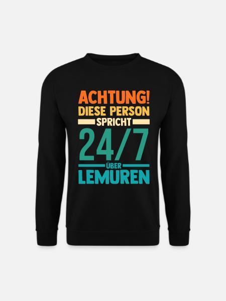 Lemur - Unisex Pullover - Schwarz