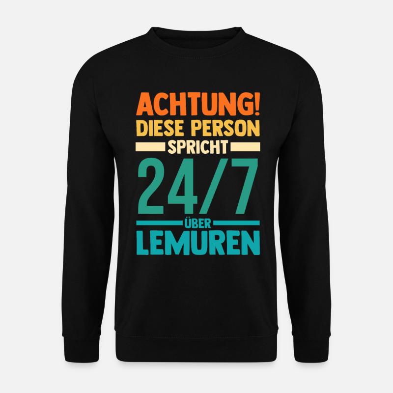 Lemur - Unisex Pullover - Schwarz