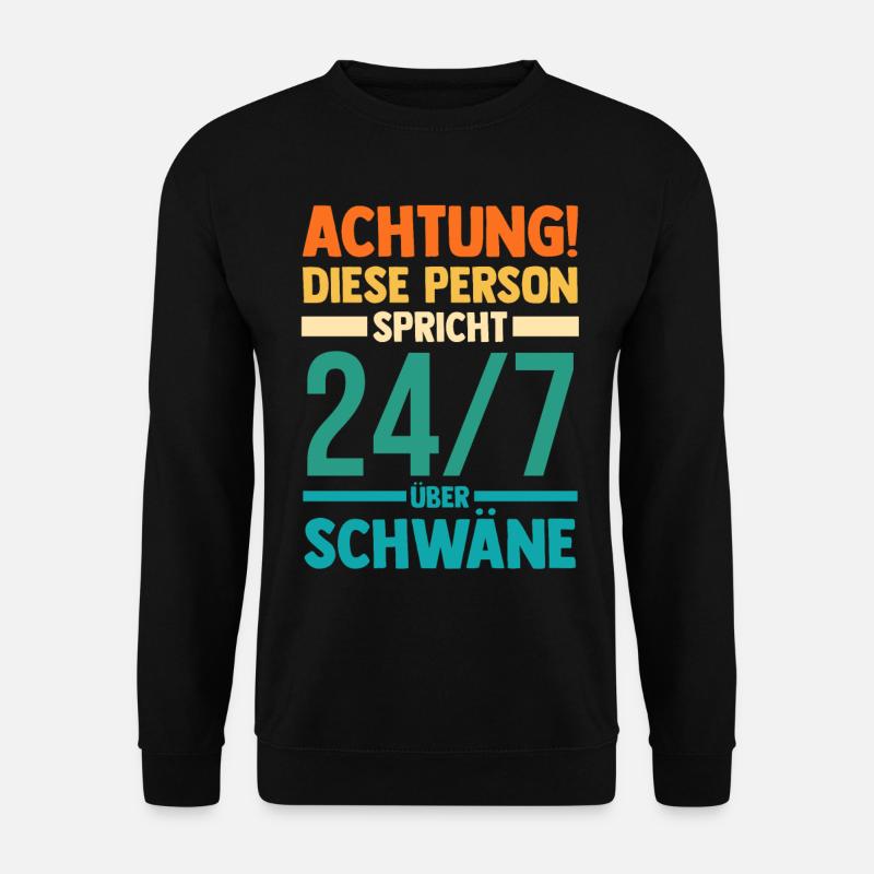 Schwan - Unisex Pullover - Schwarz