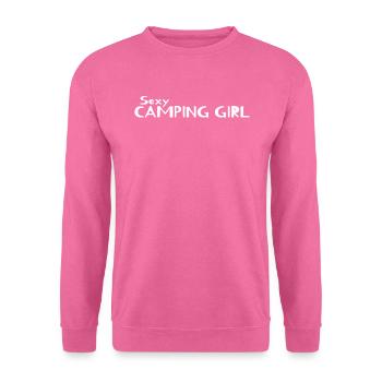 Outdoor Camping Girl - Sexy Camping Girl - Unisex Pullover - Pink - Vorne