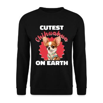 Cutest Chihuahua On Earth - Unisex Pullover - Schwarz - Vorne - Alina (178cm) & Michal (187cm)