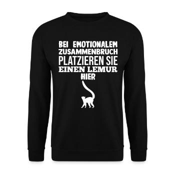 Lemur - Unisex Pullover - Schwarz - Vorne - Alina (178cm) & Michal (187cm)