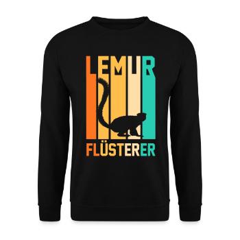 Lemur - Unisex Pullover - Schwarz - Vorne - Alina (178cm) & Michal (187cm)