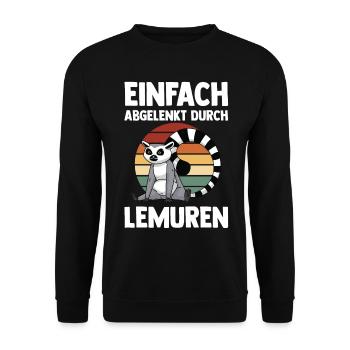 Lemur - Unisex Pullover - Schwarz - Vorne - Alina (178cm) & Michal (187cm)