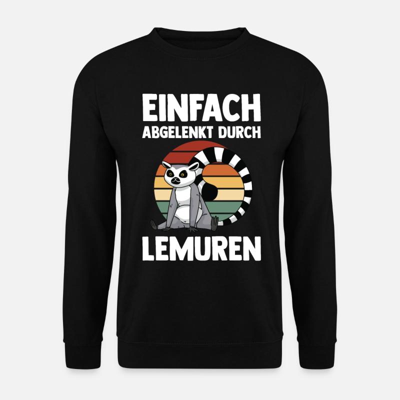 Lemur - Unisex Pullover - Schwarz
