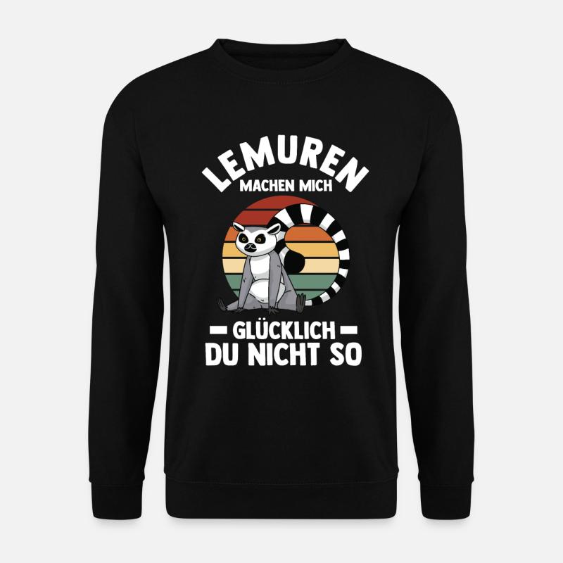 Lemur - Unisex Pullover - Schwarz