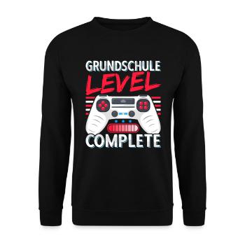 Grundschule Abschluss Abschied Junge Geschenk - Unisex Pullover - Schwarz - Vorne - Alina (178cm) & Michal (187cm)