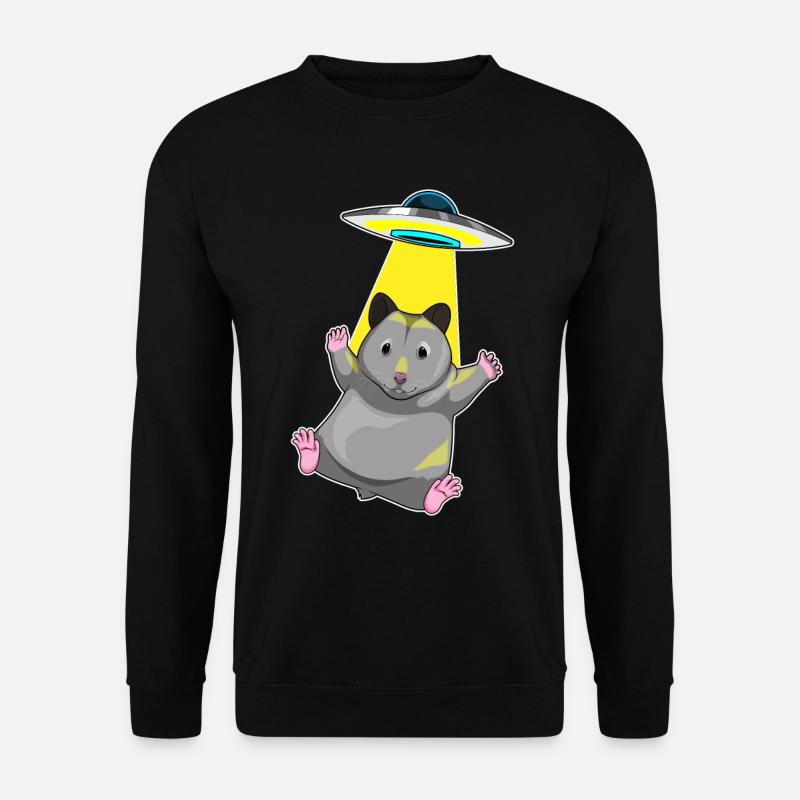 Hamster Spaceship Space - Unisex Sweatshirt - black