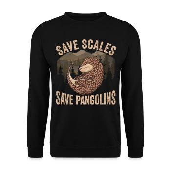 Speichern Schuppentiere Liebhaber Schuppentiere - Unisex Pullover - Schwarz - Vorne - Alina (178cm) & Michal (187cm)
