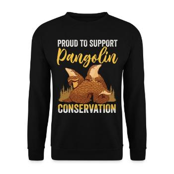 Support pangolin protection - Unisex Sweatshirt - black - Front - Alina (178cm) & Michal (187cm)