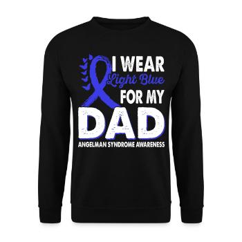 Wear light blue for Dad Angelman Syndrome - Unisex Sweatshirt - black - Front - Alina (178cm) & Michal (187cm)