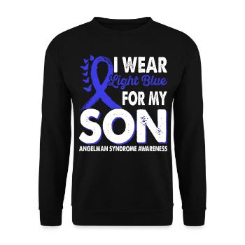 Wear light blue for Month of Consciousness - Unisex Sweatshirt - black - Front - Alina (178cm) & Michal (187cm)