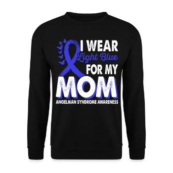 Wear light blue for Month of Consciousness - Unisex Sweatshirt - black - Front - Alina (178cm) & Michal (187cm)